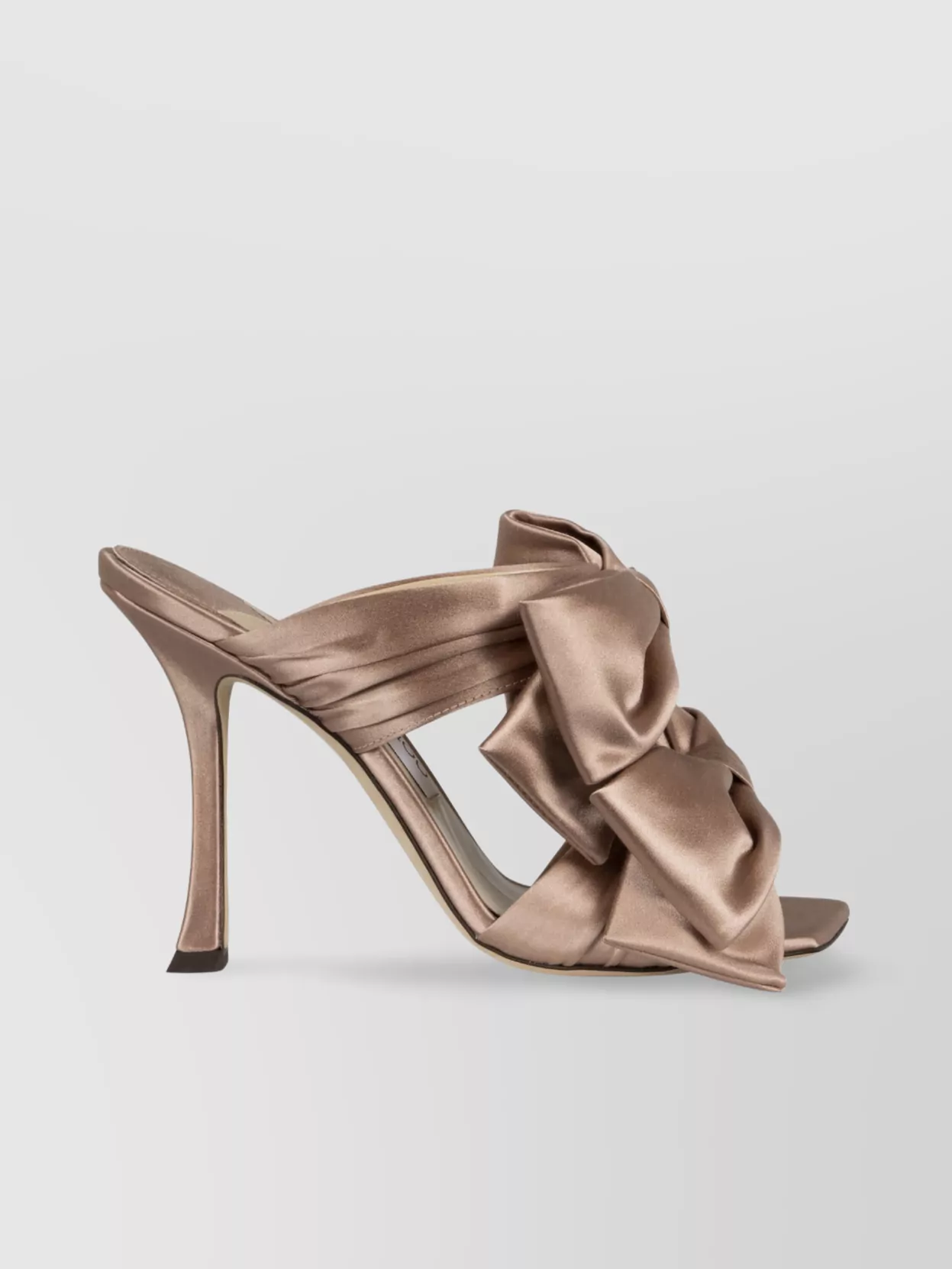 Jimmy Choo Fabric Mules With Front Bows And Satin Finish