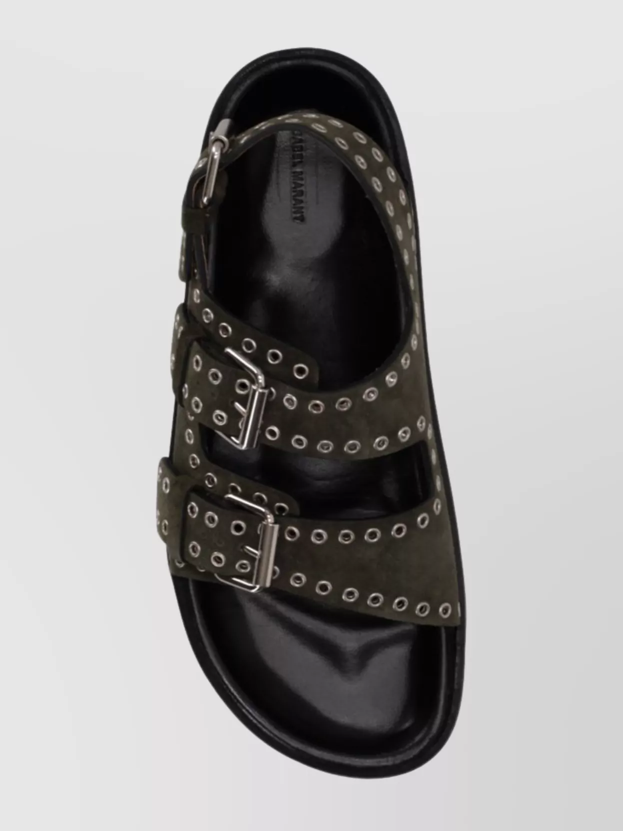 Isabel Marant Open Toe Leather Sandals With Eyelet Embellishments