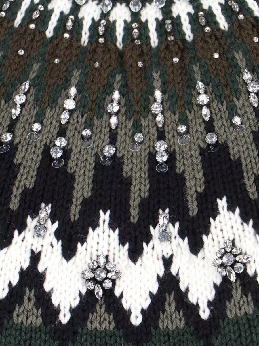 Gucci Crew Neck Knit Sweater Long Sleeves Ribbed