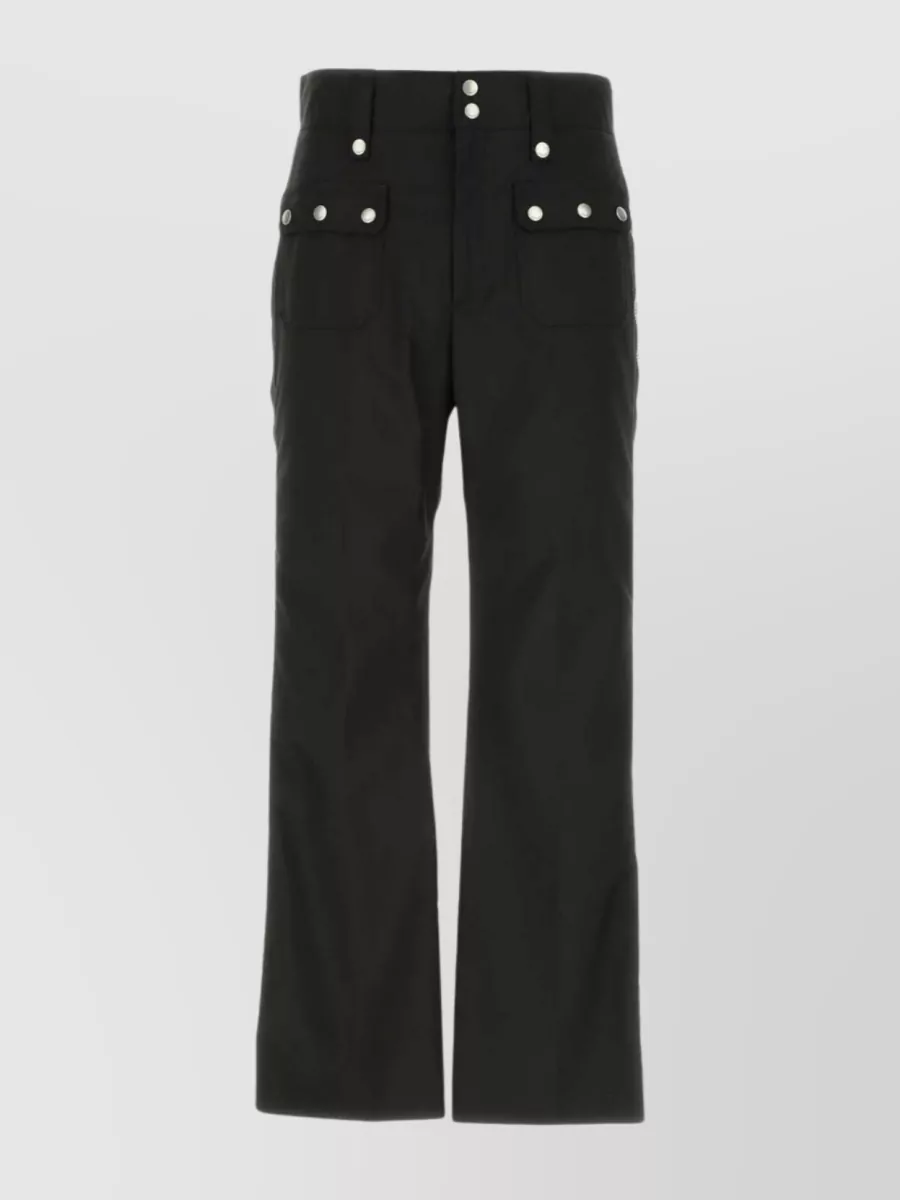Shop Gucci Nylon Pant With Wide-leg Design In Black