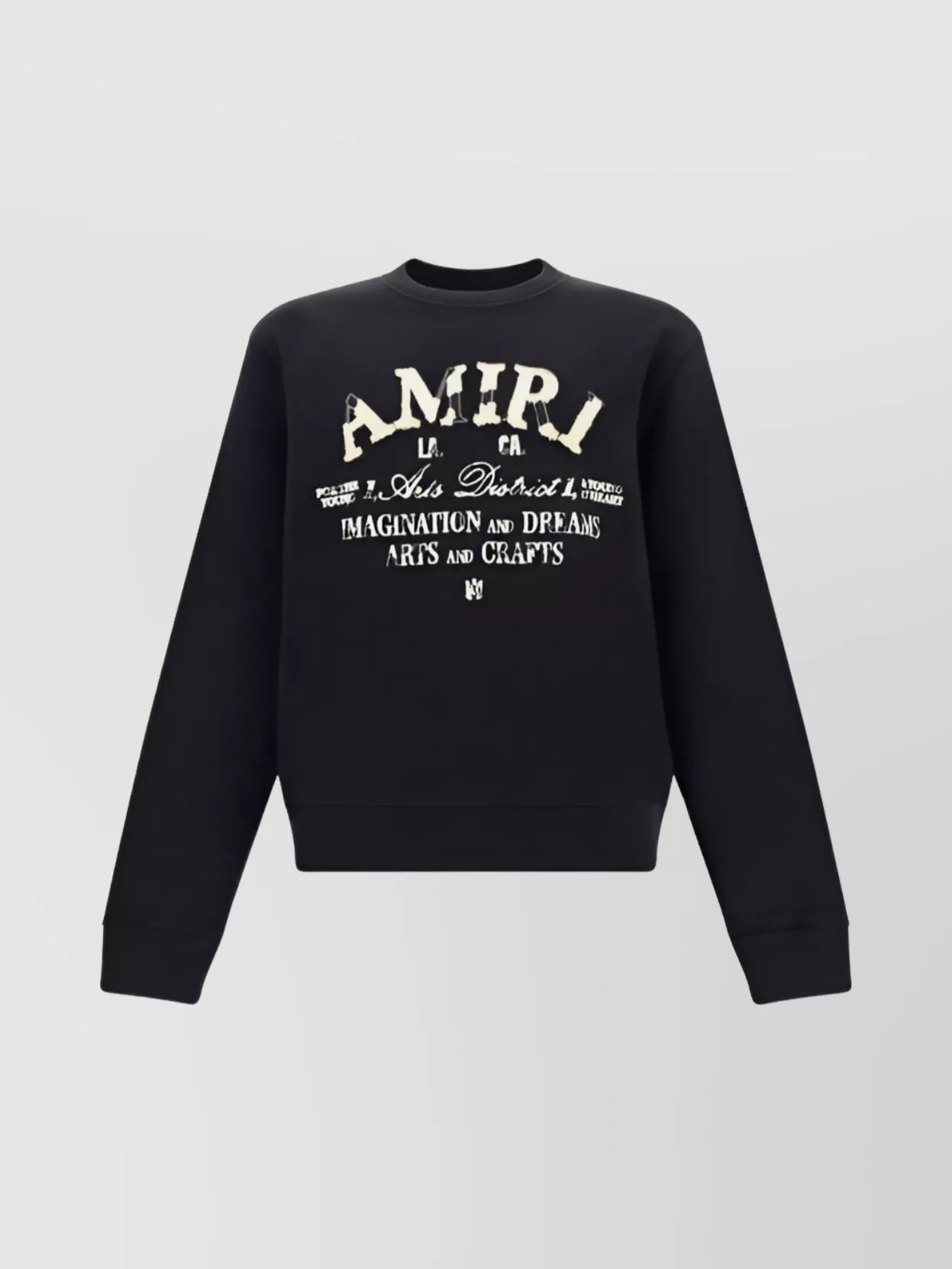 Shop Amiri Ribbed Crew Neck Sweater