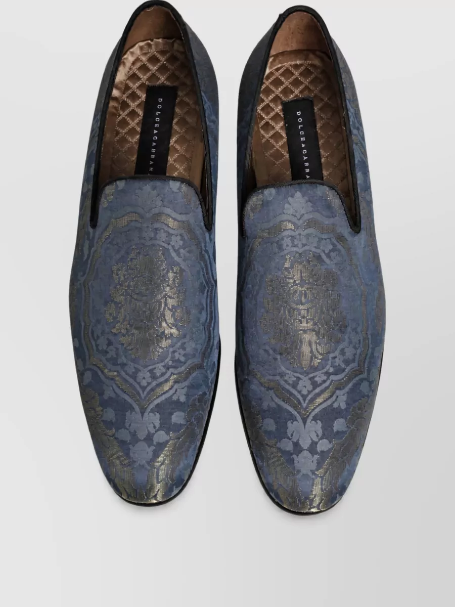 Dolce&Gabbana Floral Brocade Monk Shoes