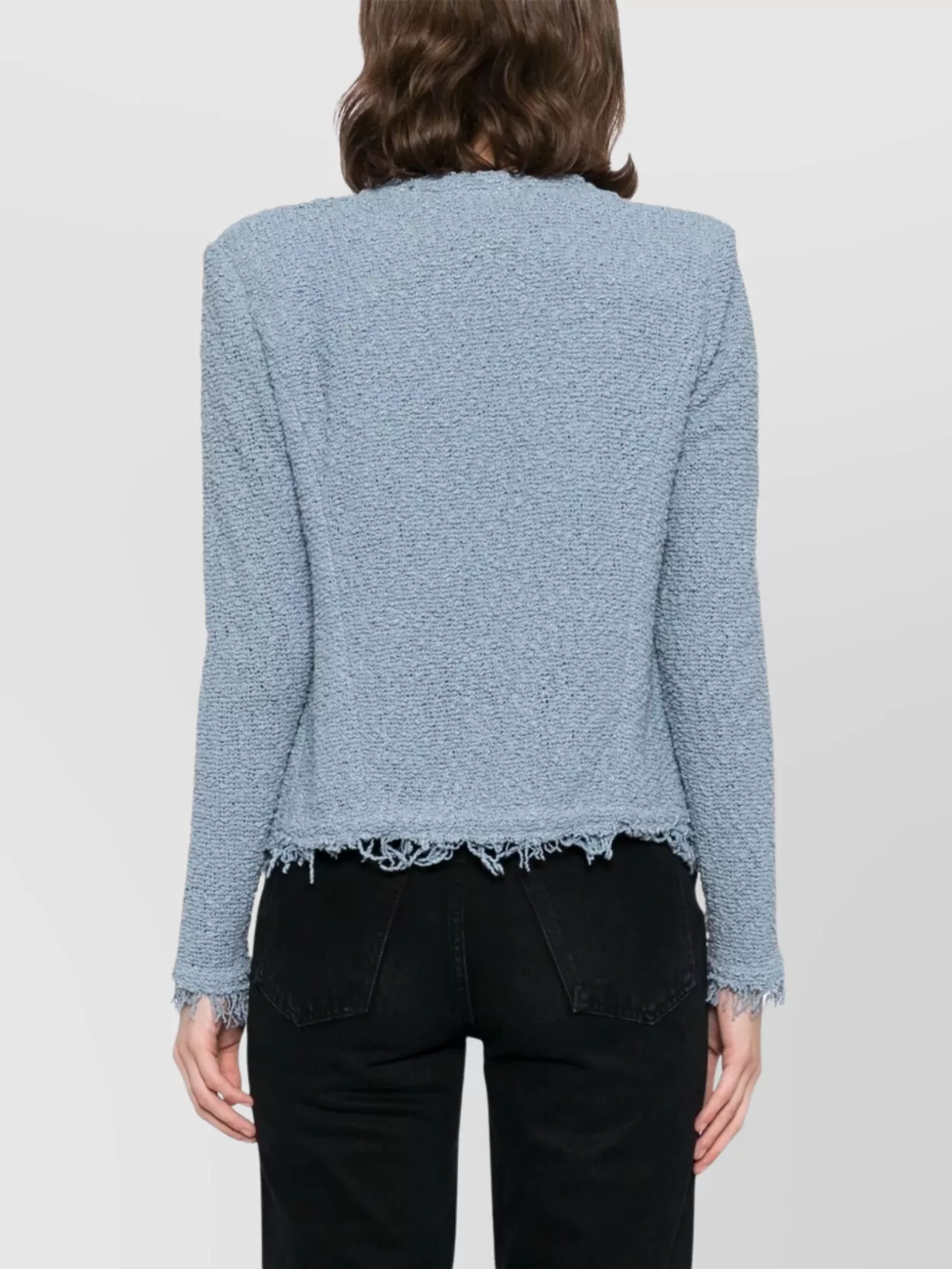 Iro Short Cotton Jacket Frayed Edges