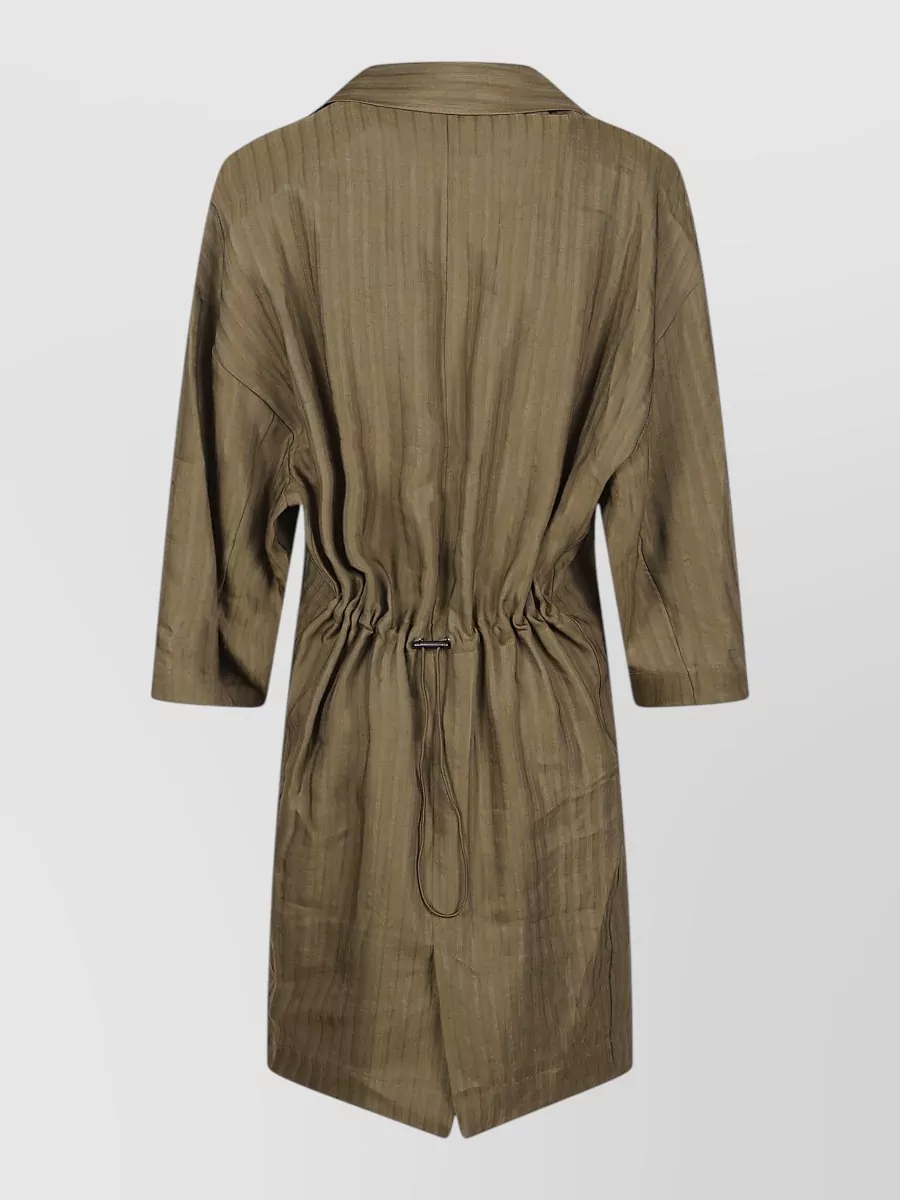 Petar Petrov Loose-Fit Short-Sleeve Knee-Length Dress