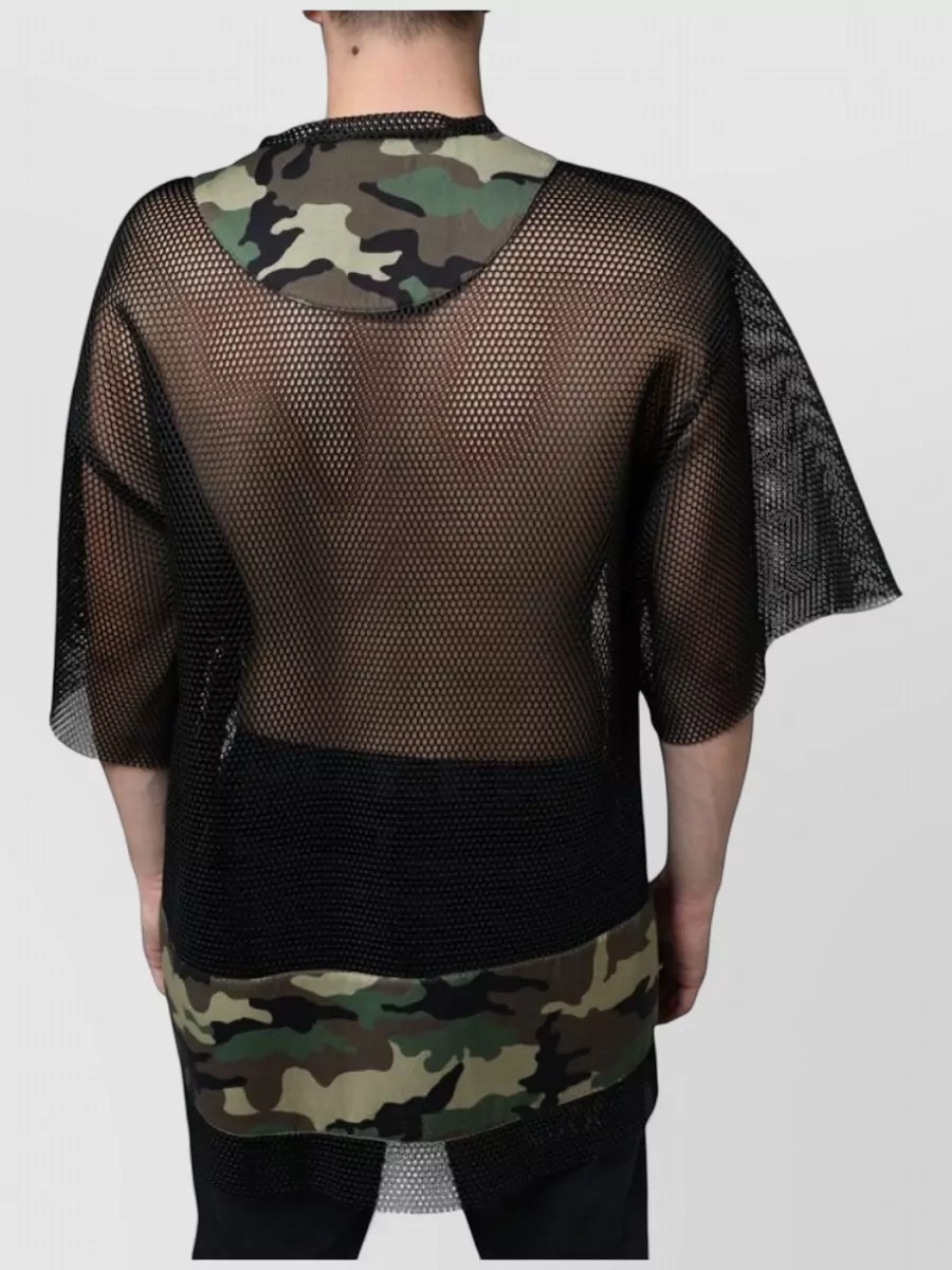 Dolce&Gabbana Mesh Camouflage Print Short-Sleeve T-Shirt