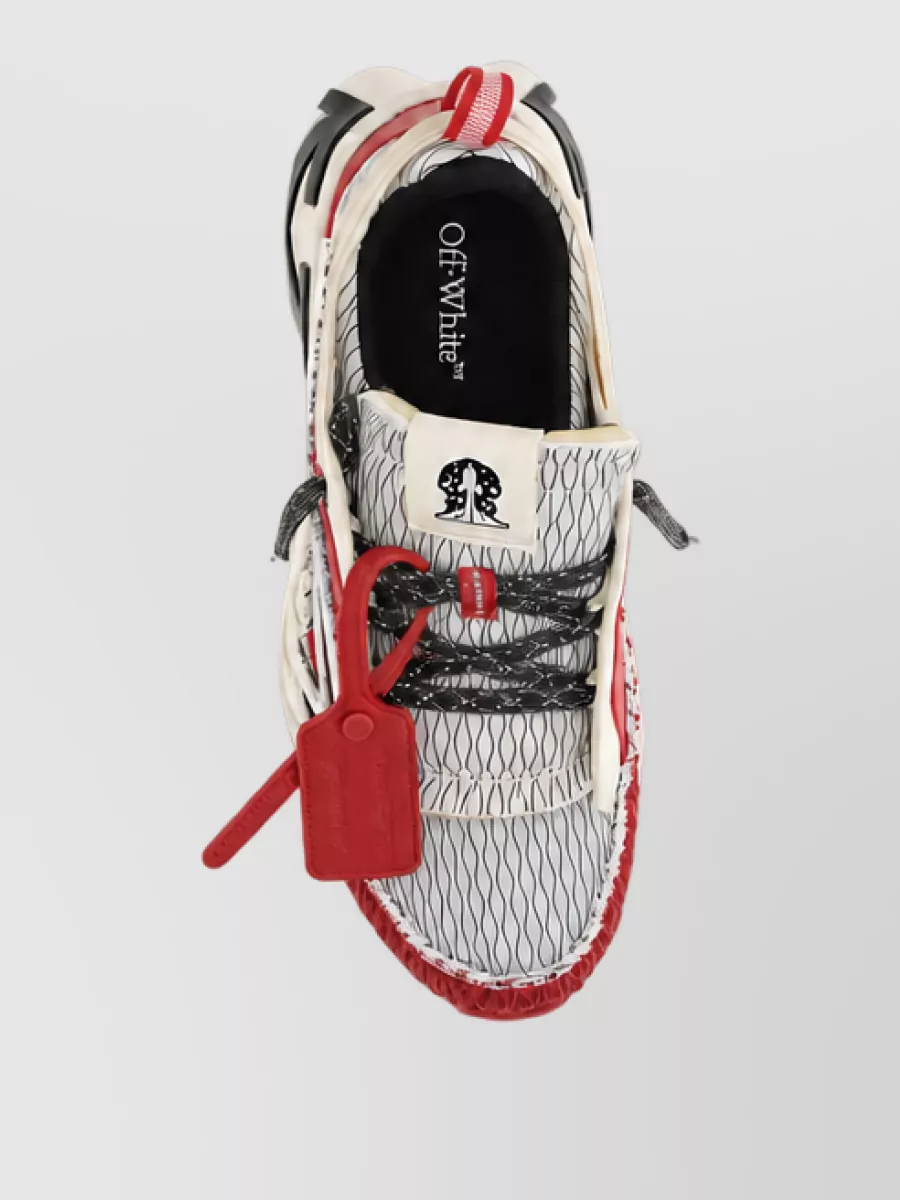Off-White Polyester Slip-On Sneakers