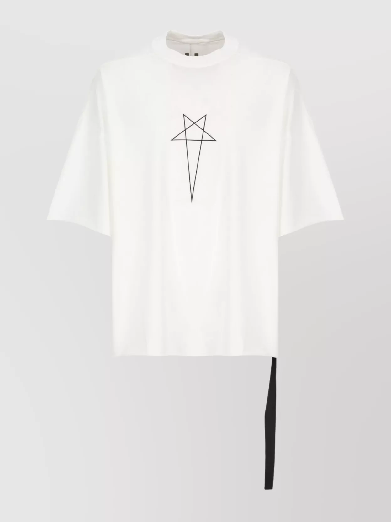 Rick Owens Drkshdw Graphic Print Oversized Crewneck T-shirt In White
