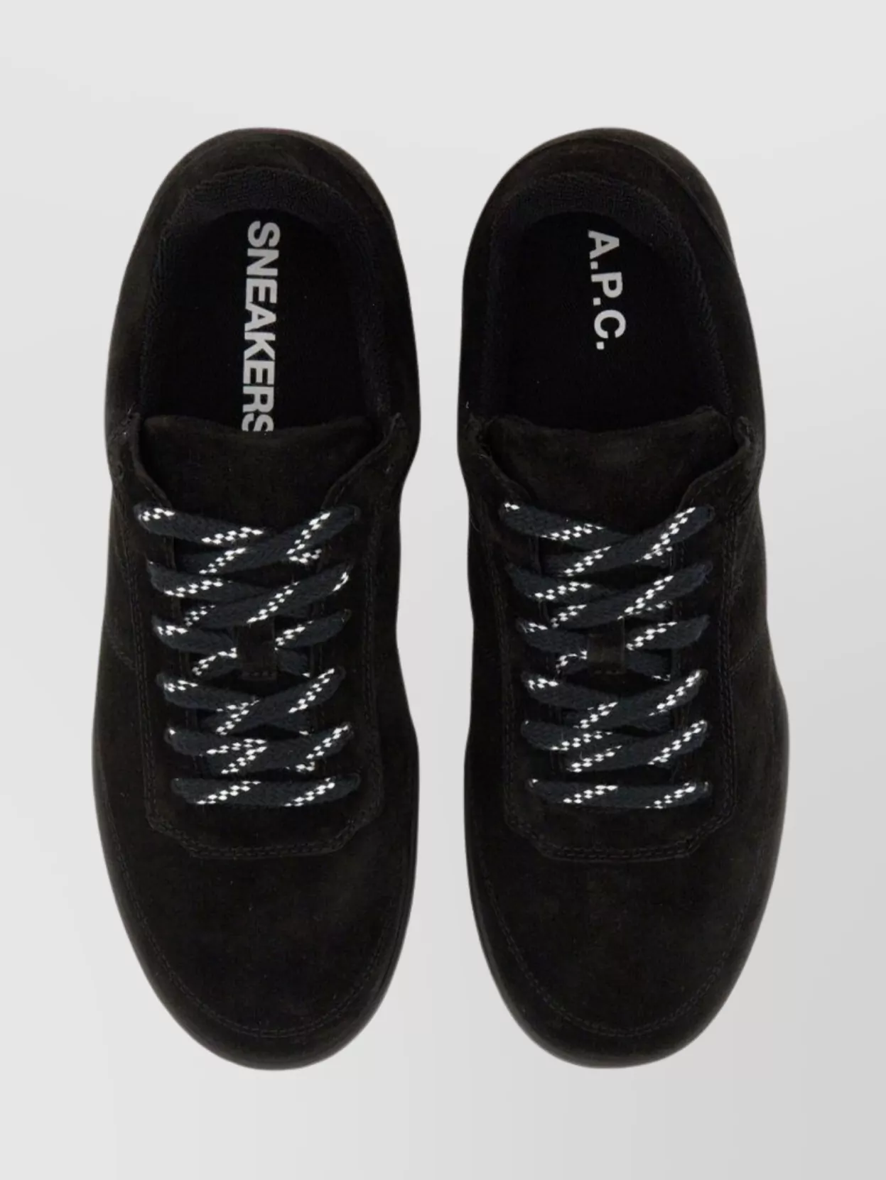 A.p.c. Round Toe Suede Sneakers Rubber Sole