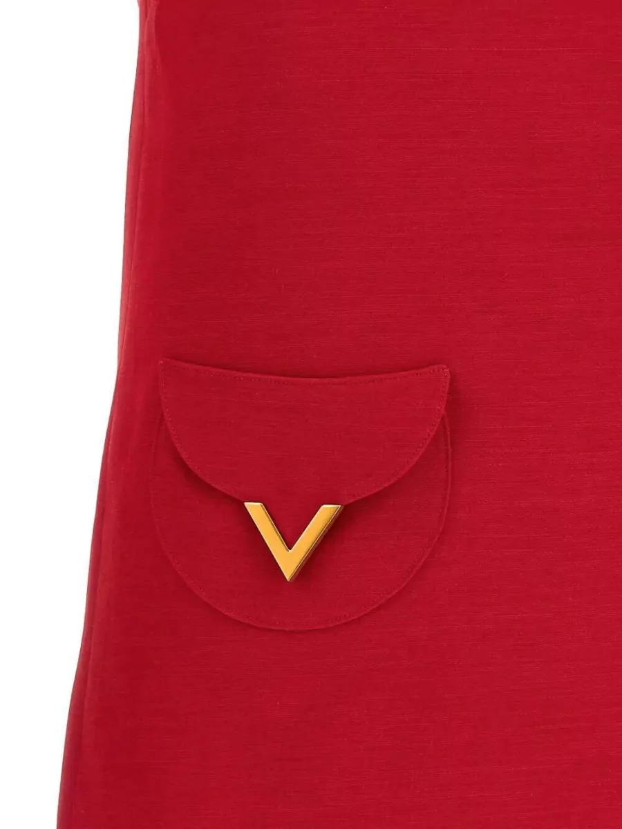 Valentino Garavani Mini Dress V Logo Pocket Detail