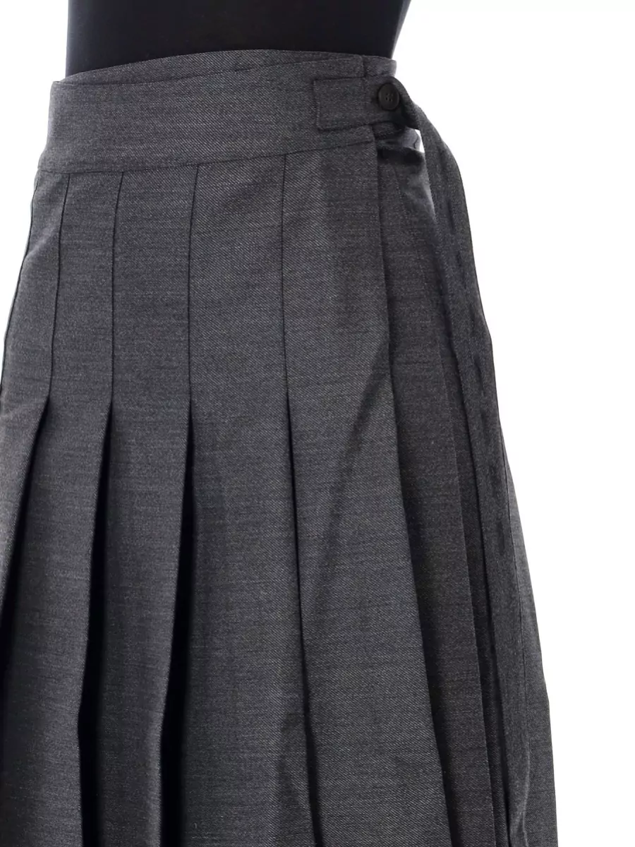 Róhe Pleated Midi Wrap Skirt