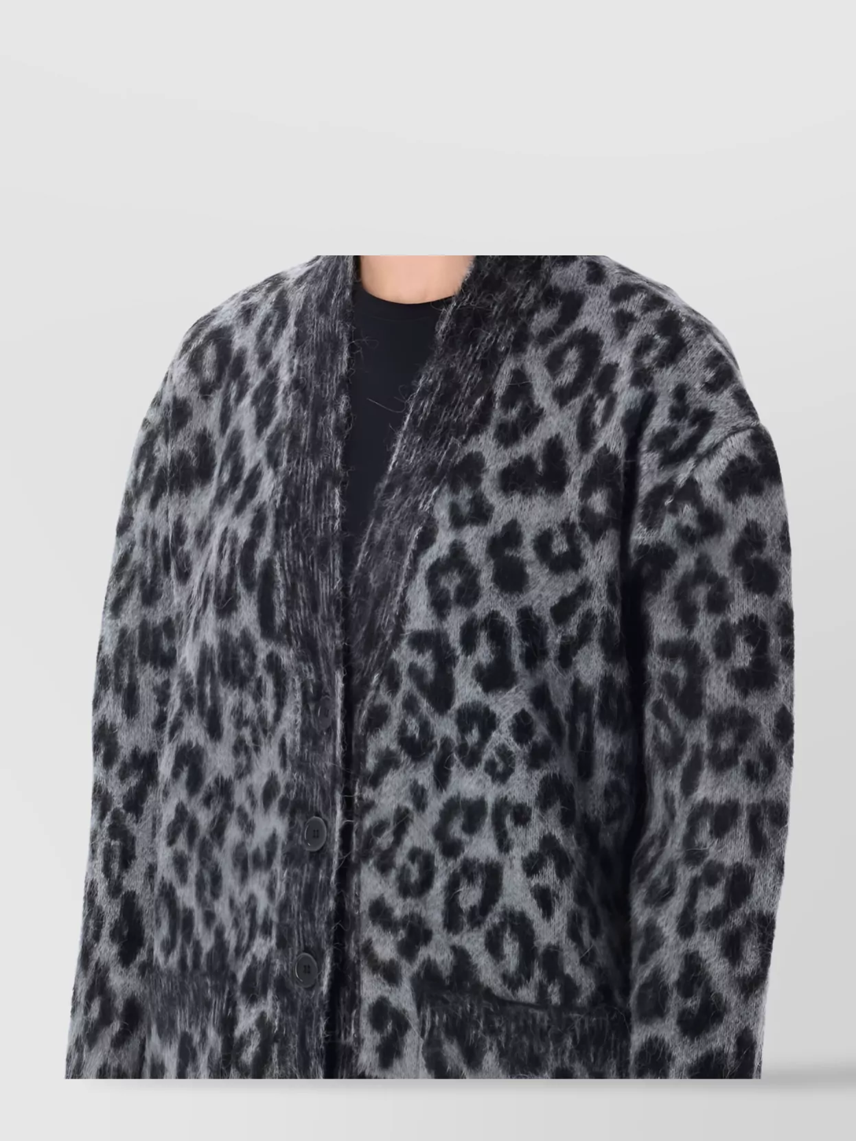 Anine Bing Animal Print Long Sleeve Cardigan