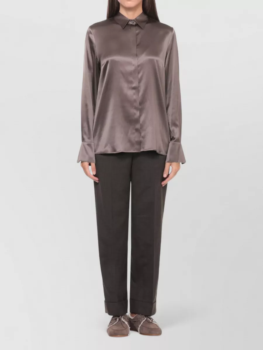 Peserico Silk Long-Sleeve Shirt