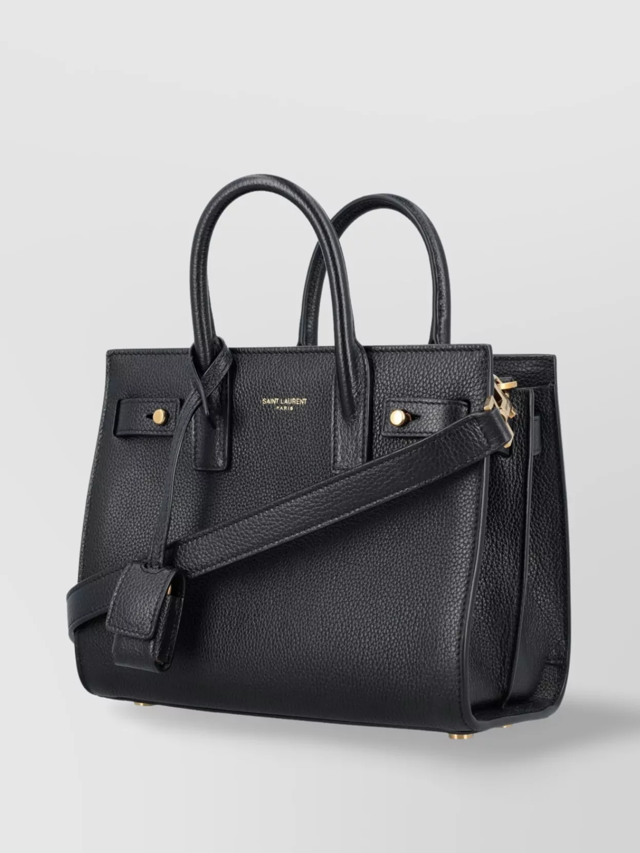 Saint Laurent Pebbled Texture Tote Bag With Shoulder Strap