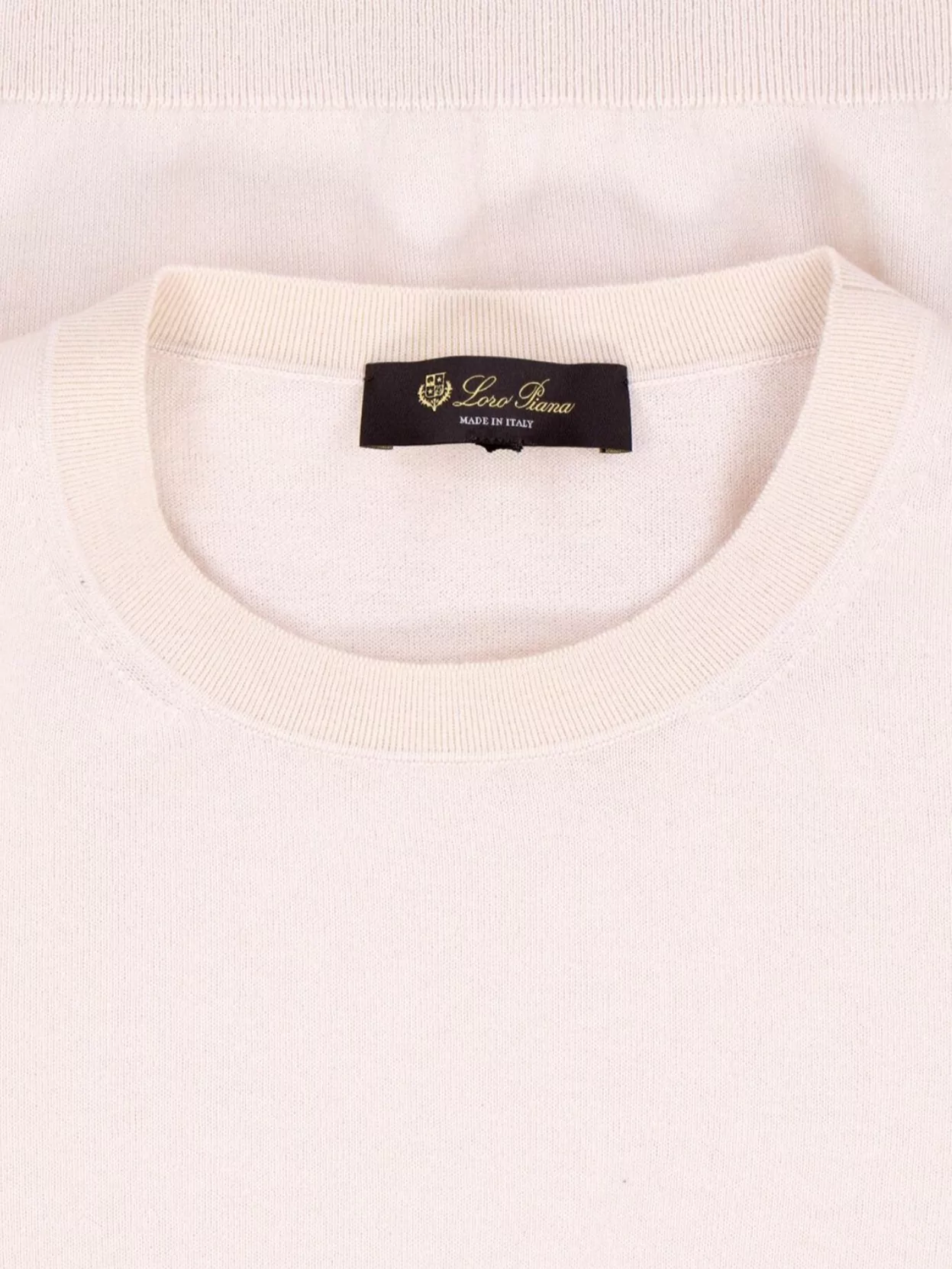 Loro Piana Crewneck Knitwear With Ribbed Cuffs And Hem