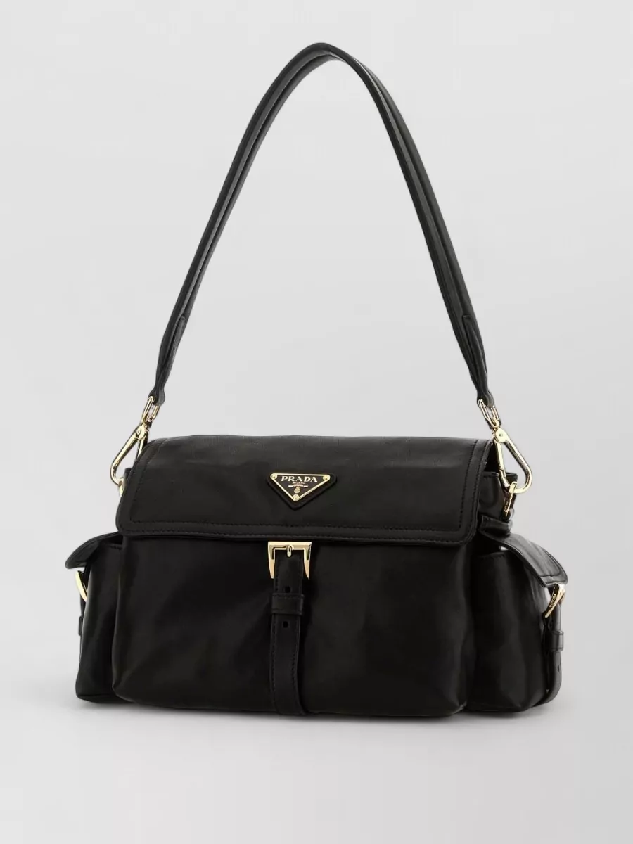 Prada Explore Nappa Leather Shoulder Bag Buckle Hardware