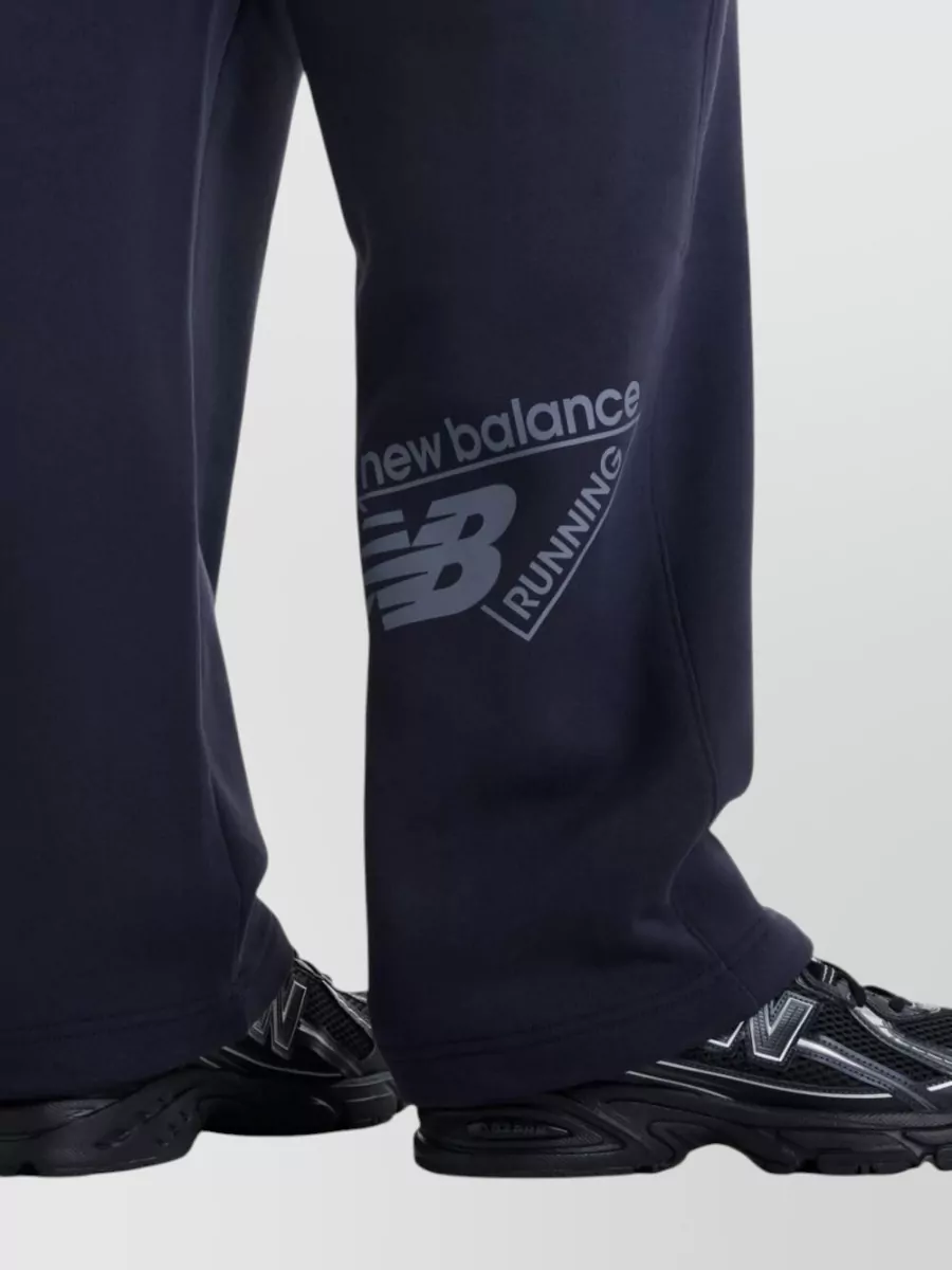 New Balance Ribbed Mid-Rise Relaxed-Fit Track Pants