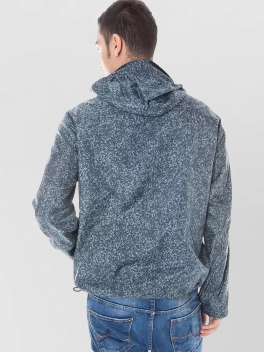 Calvin Klein Hooded Speckled Print Raincoat