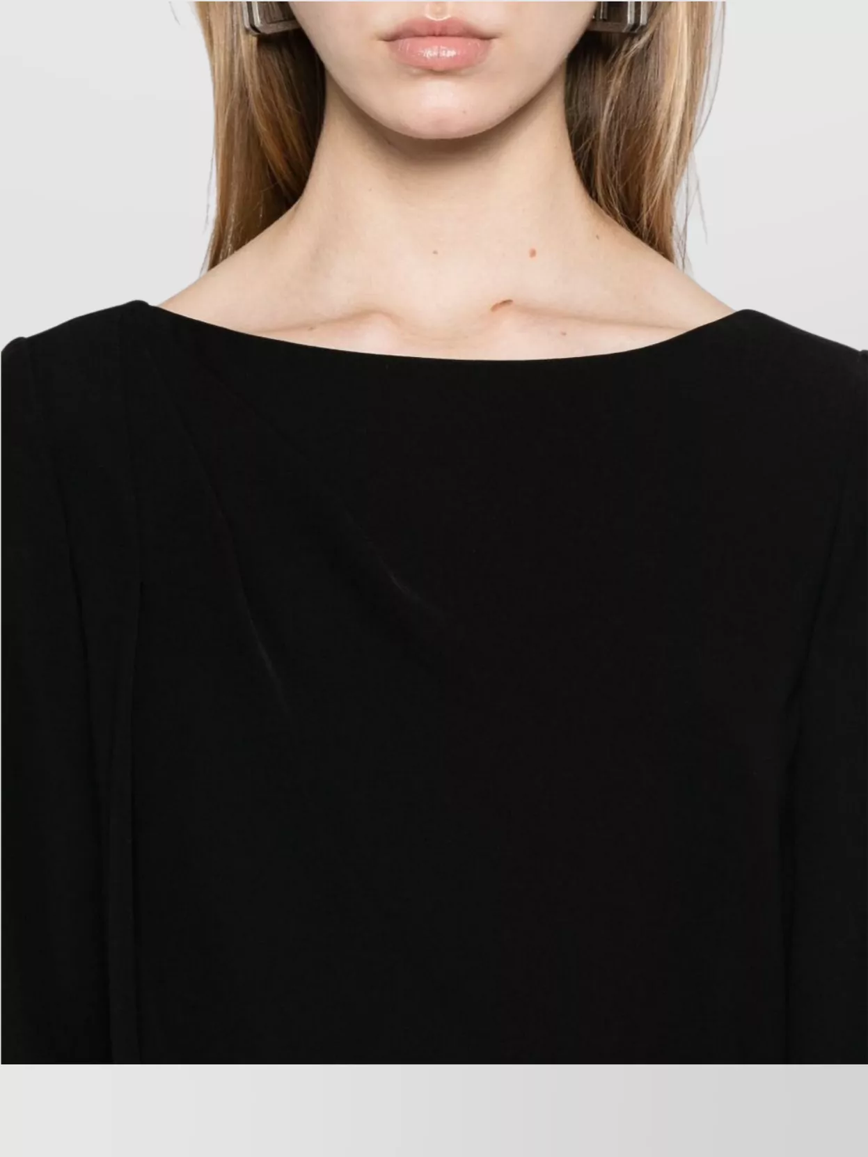 Emporio Armani Draped Short Dress Cuff Zips