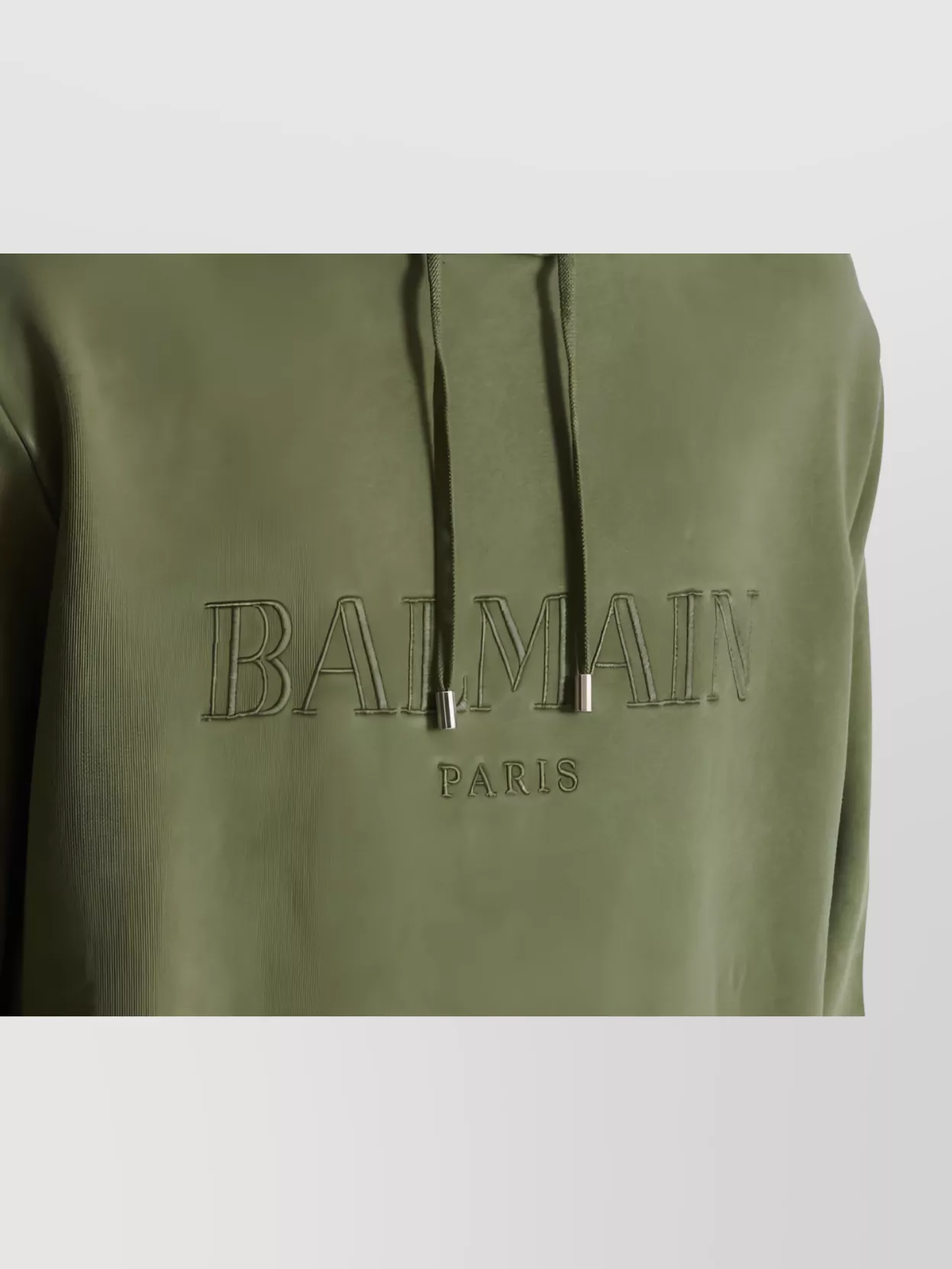 Balmain Oversize Vintage Emblem Cotton Hoodie In Green