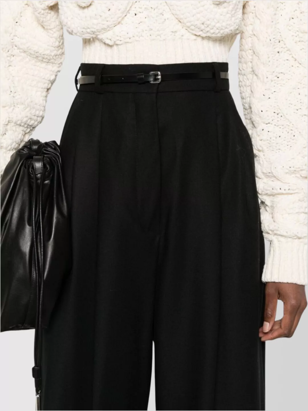 Sportmax High Waist Wide Leg Trousers With Pockets