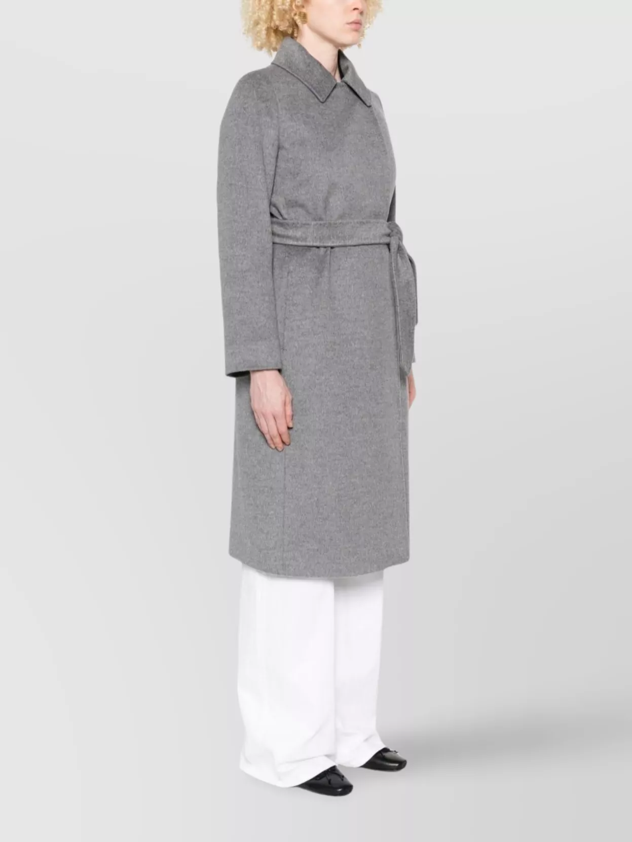 S Max Mara Drap Coat With Belt And Collar