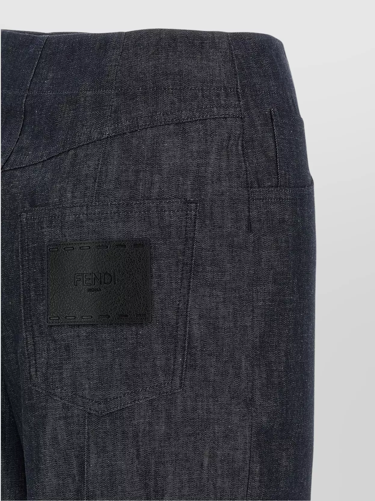 Fendi 'Roma' Patch High Waist Jeans