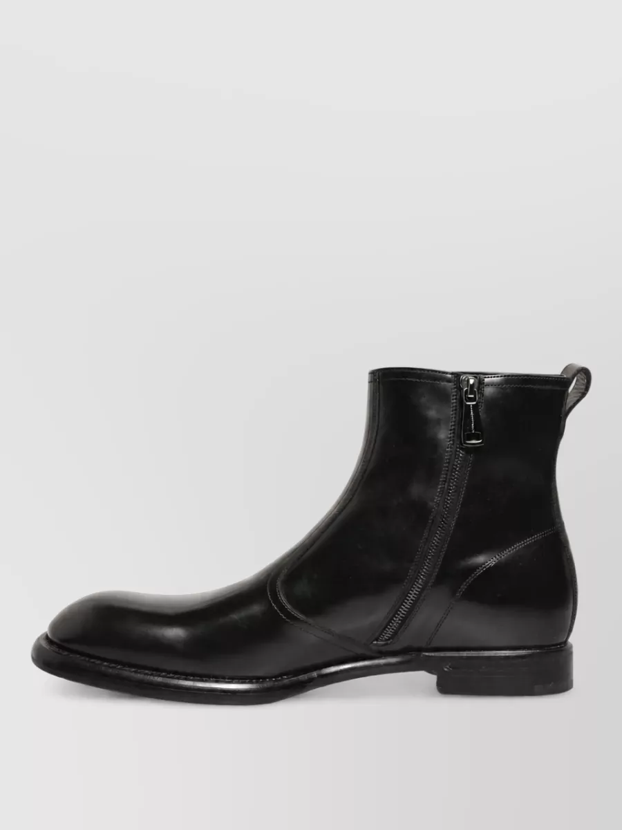 Dolce&Gabbana Leather Ankle Derby Shoes