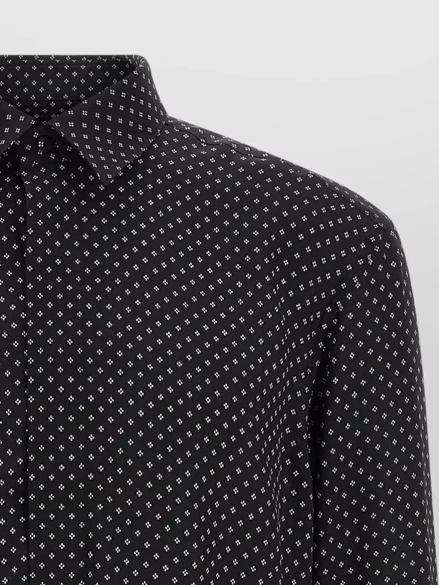 Tom Ford Silk Printed Long-Sleeve Shirt