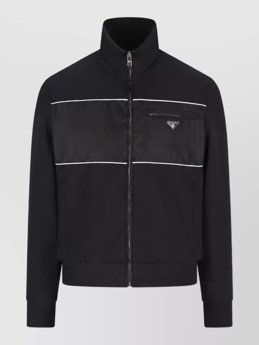 Prada high-collar zip-up sweatshirt