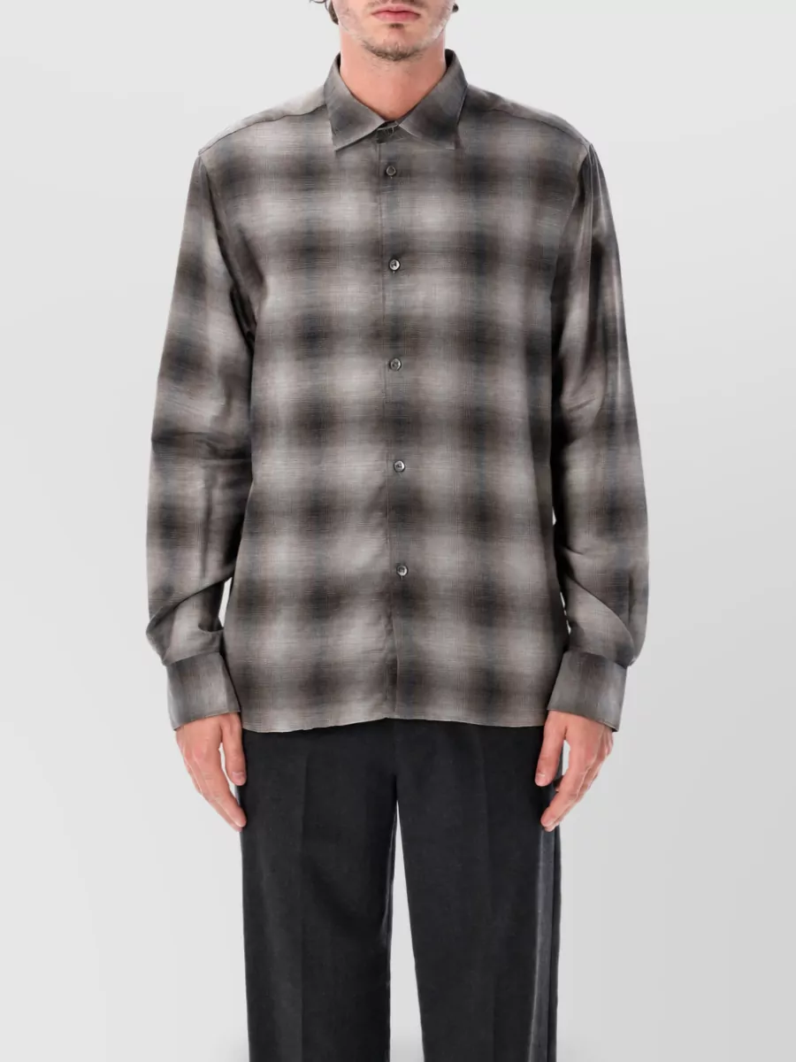 Berner Kühl checked cashmere shirt