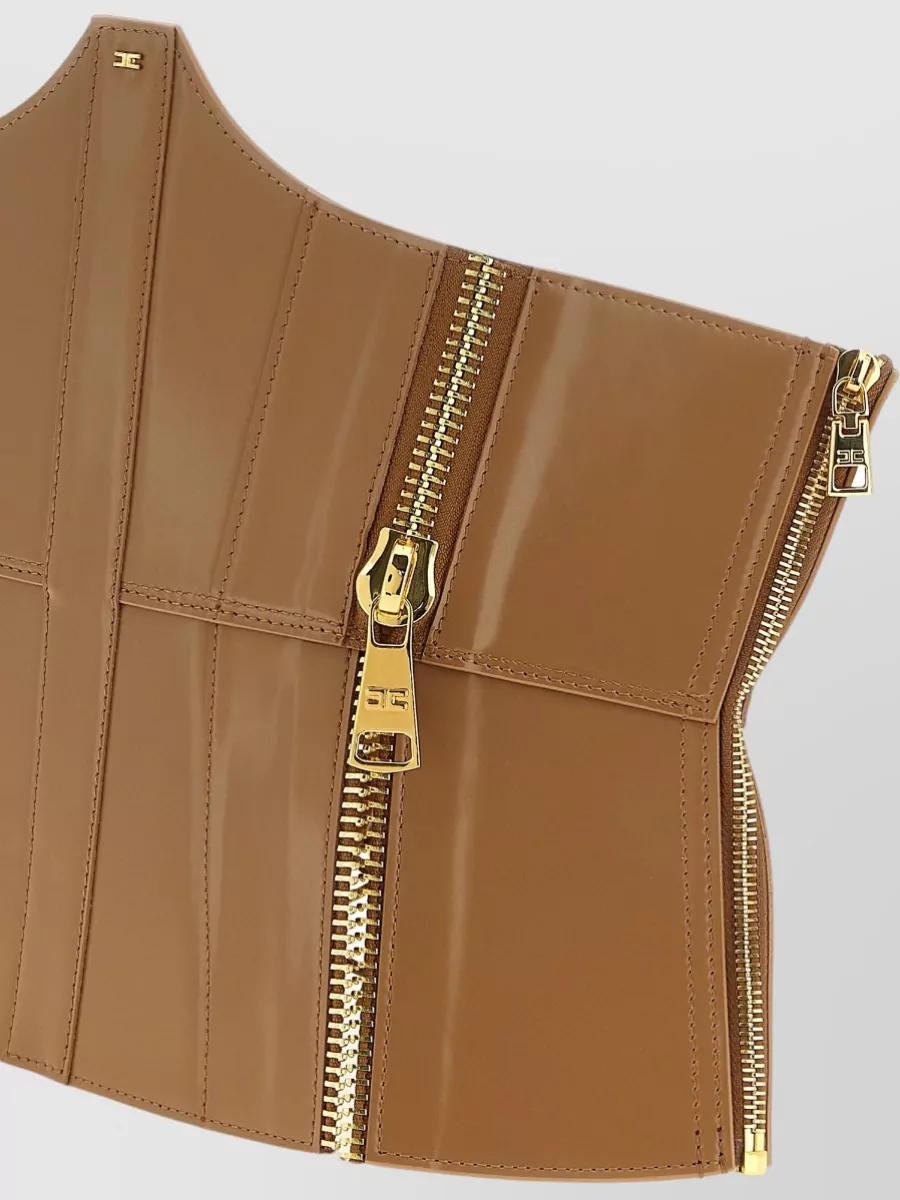 Elisabetta Franchi Leather Bustier Belt