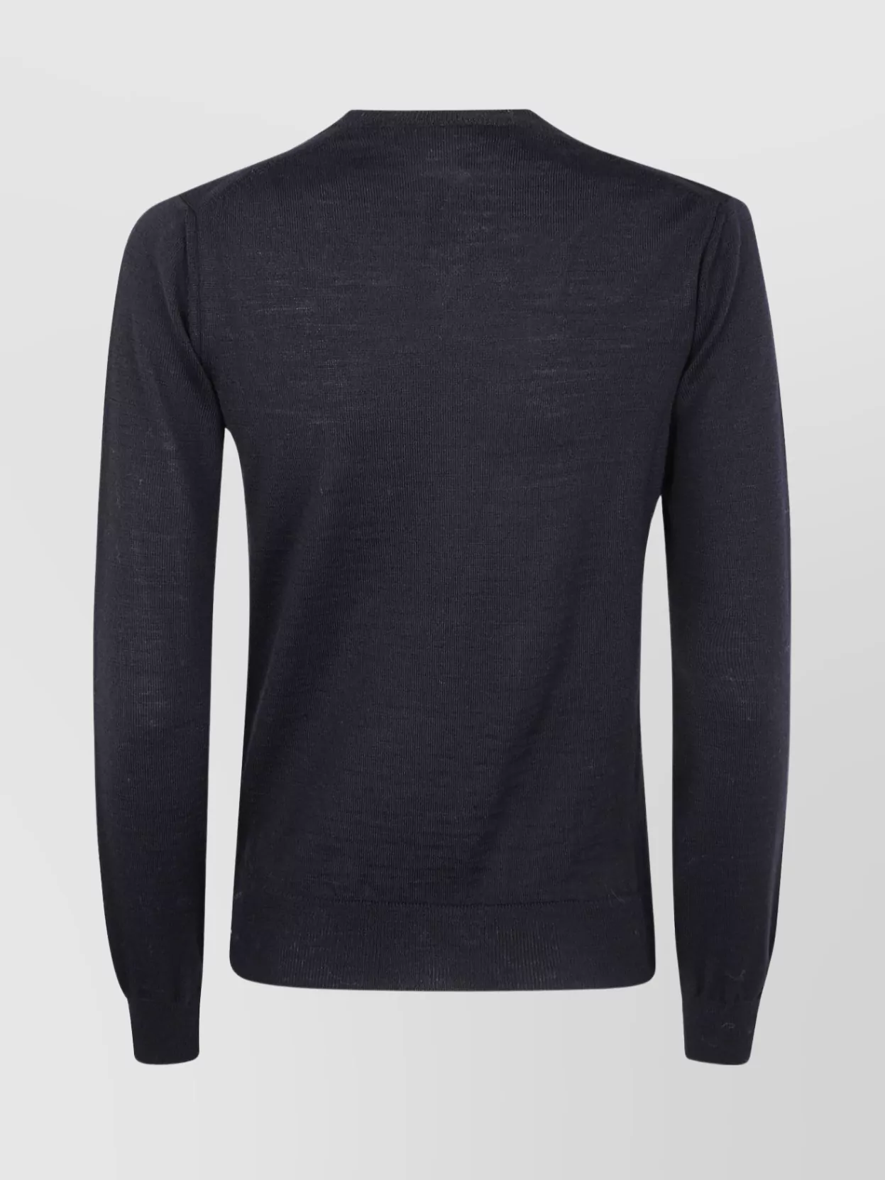 Comme Des Garçons Ribbed Hem Long Sleeve Crew Neck Cardigan In Black