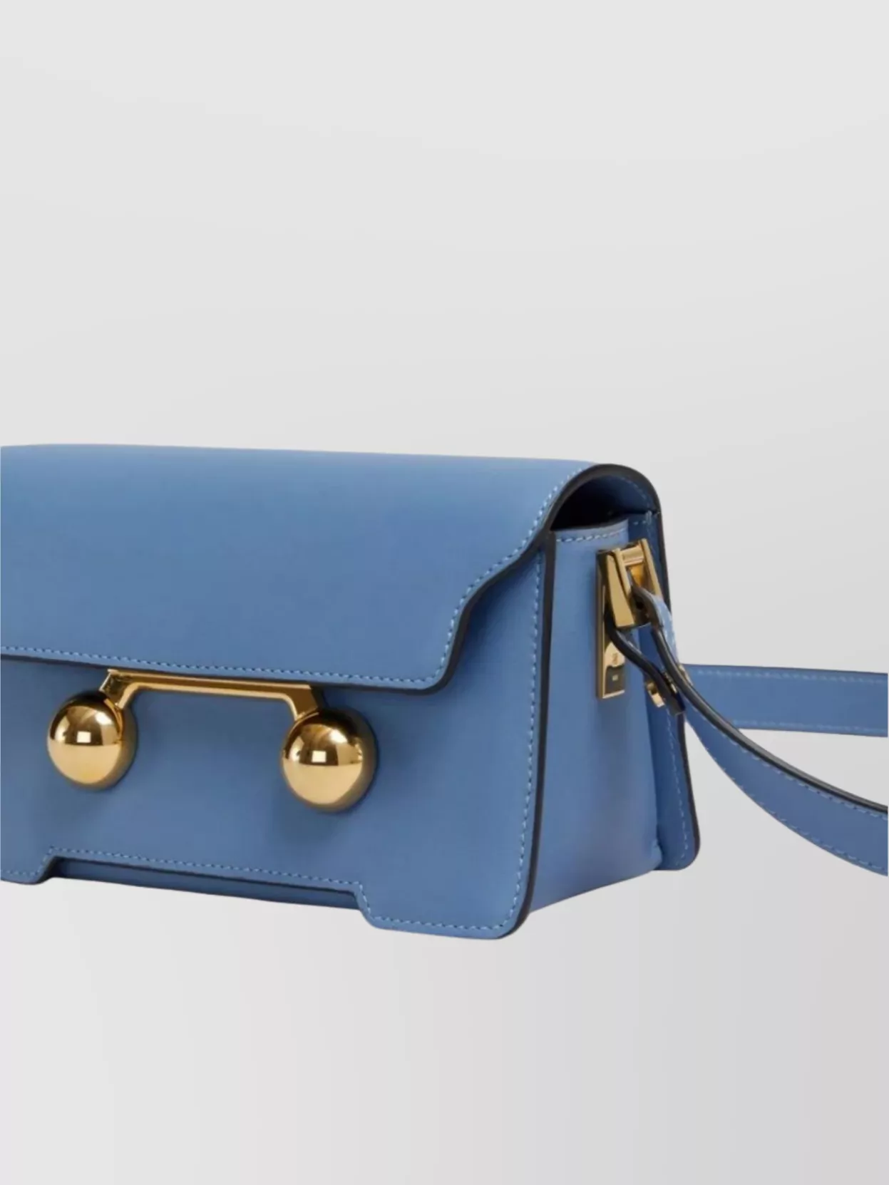 Marni Adjustable Calfskin Shoulder Bag With Studded Detail
