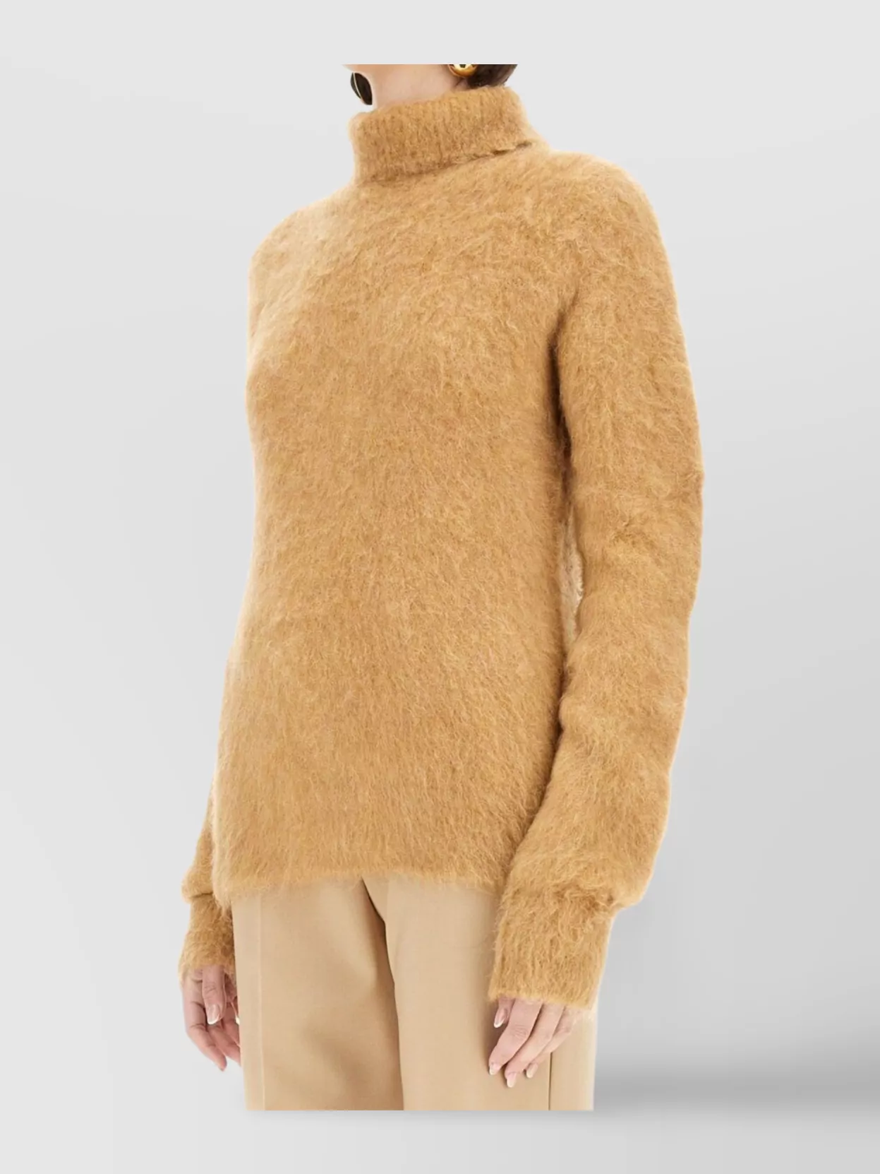 Sportmax Cozy Long Sleeve Turtleneck Top
