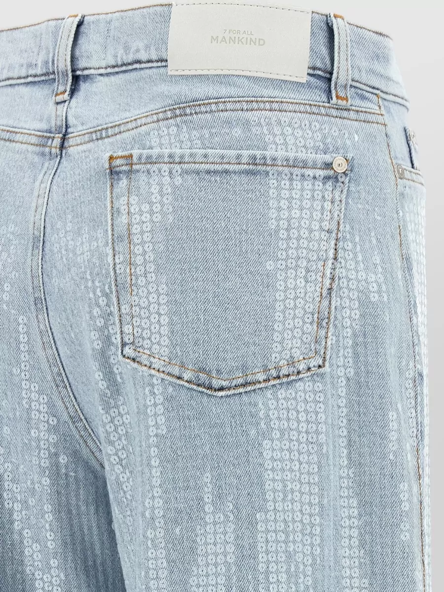 7 For All Mankind Lotta Jeans Sequin Wide Leg Trousers