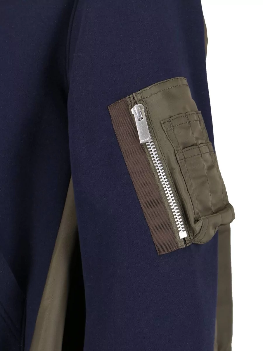 Sacai Cotton Blend Zip Hoodie