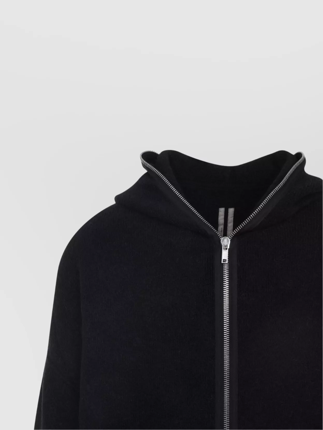 Rick Owens Alpaca Blend Zip-Up Hoodie