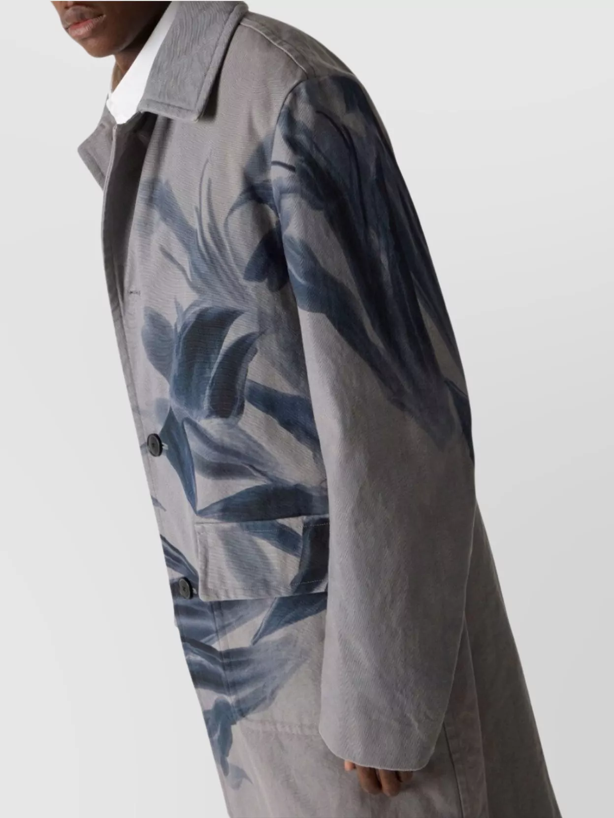 Dries Van Noten Randale Floral Cotton Trench Coat In Multi