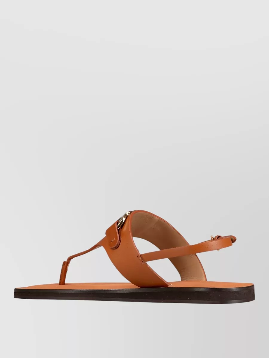 Ferragamo Leather Thong Slides