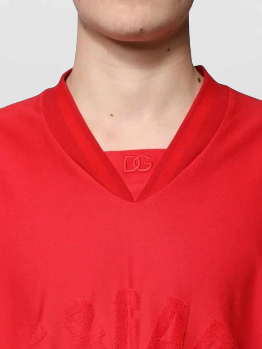 Dolce&Gabbana Cotton V-Neck Short-Sleeve T-Shirt