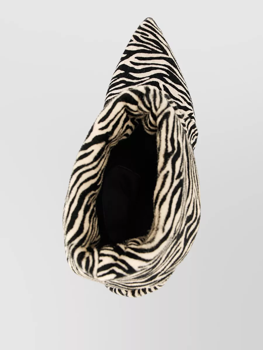Isabel Marant Leather Zebra Print Ankle Boots