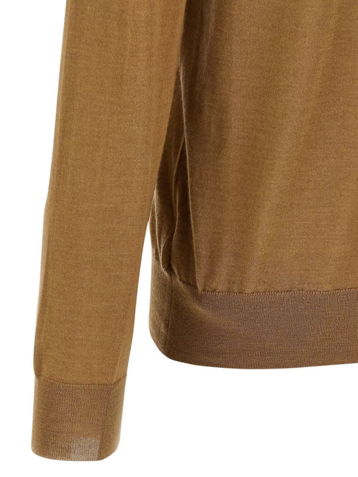 Zanone Wool Polo Shirt With Ribbed Collar