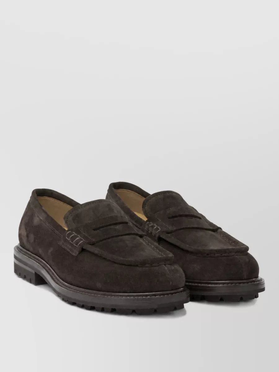 Henderson Baracco suede leather loafers