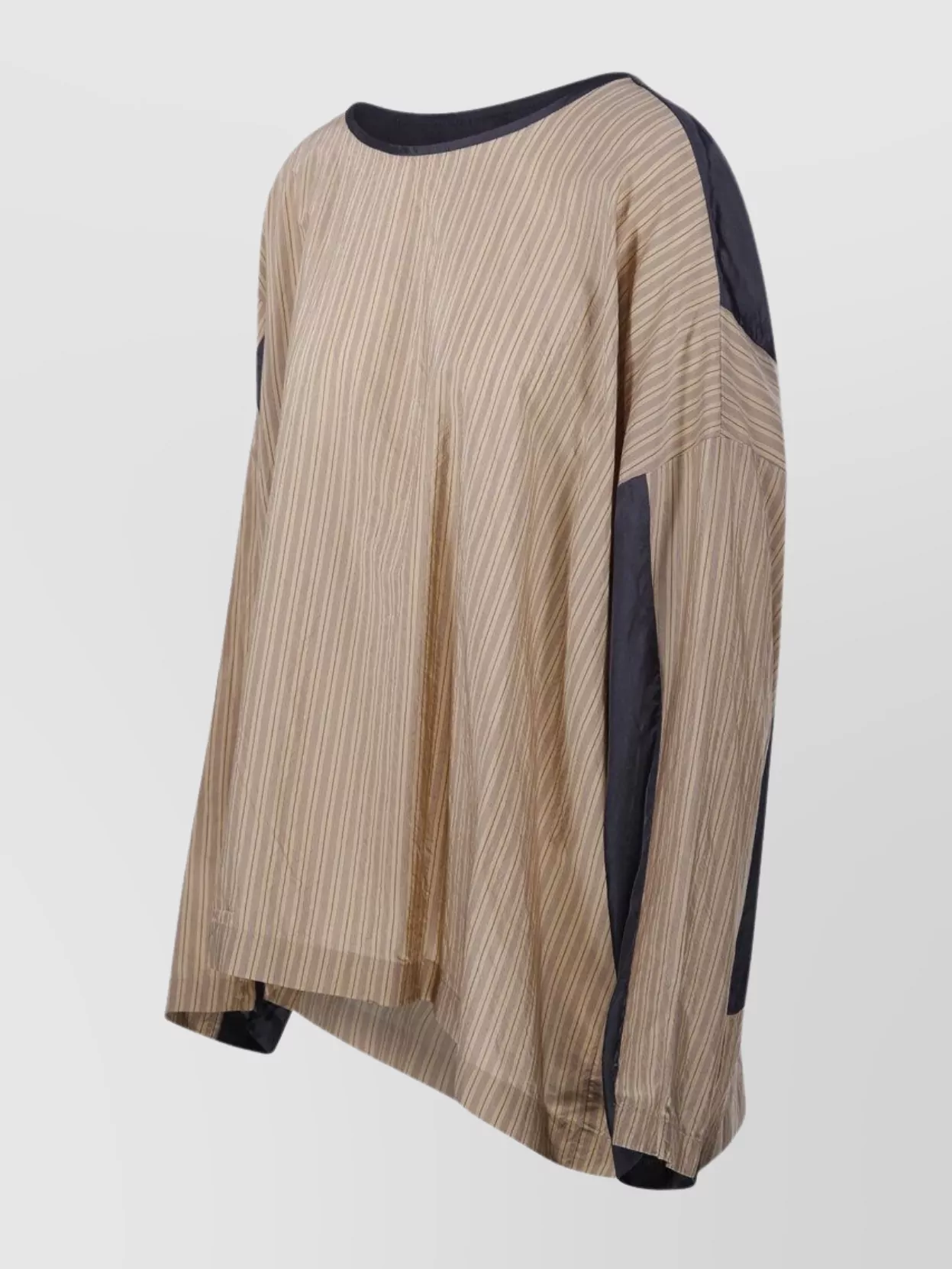 Shop Dries Van Noten Loose Fit Asymmetrical Top With Contrast Panel
