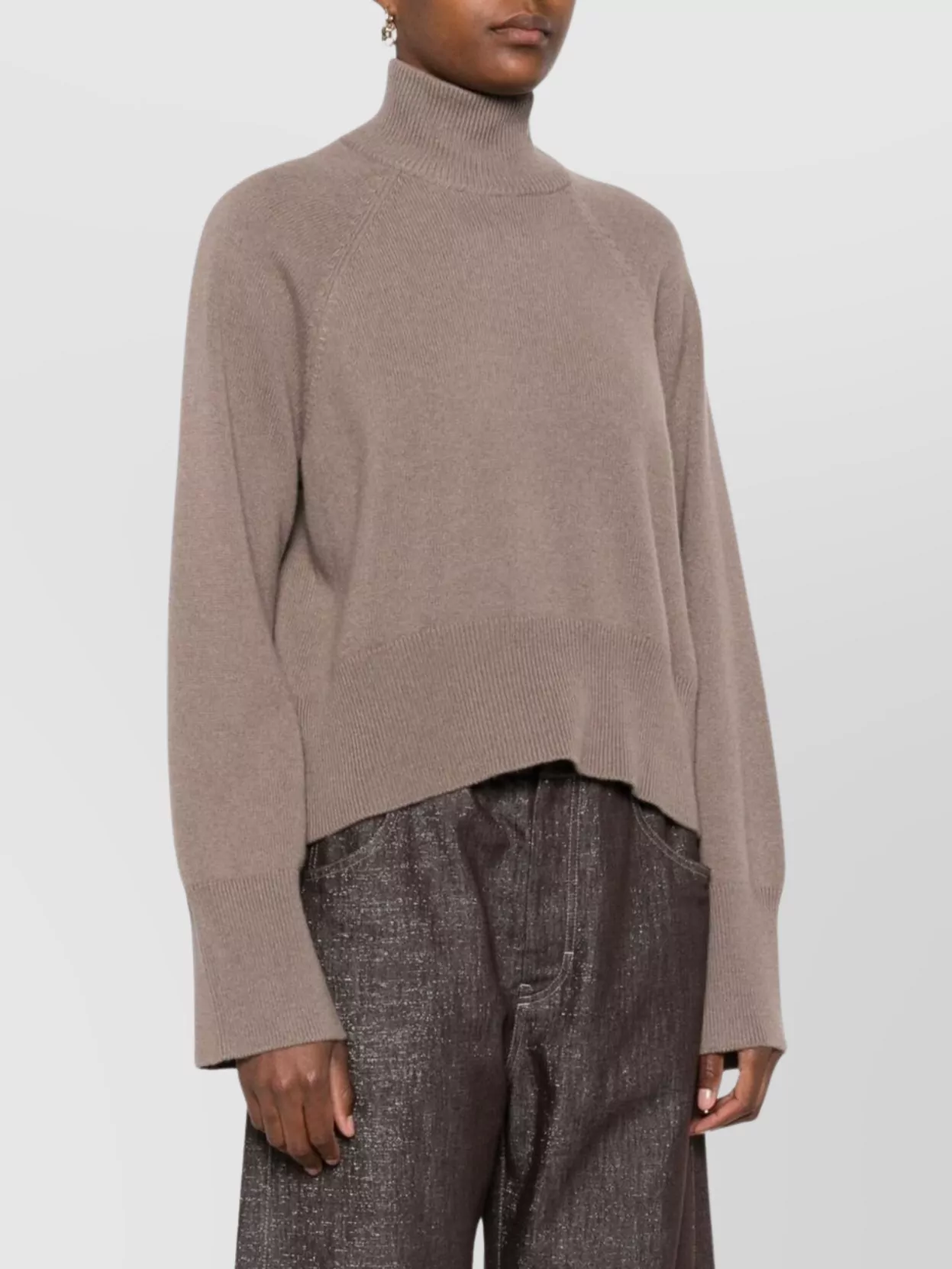 Brunello Cucinelli Short Turtleneck Knit Sweater