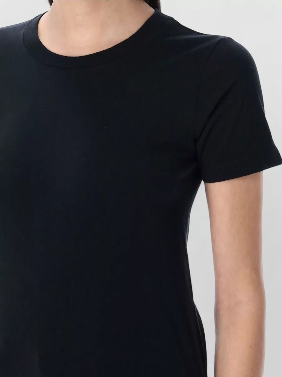 American Vintage Cotton Ribbed Crew Neck Short Sleeve T-Shirt