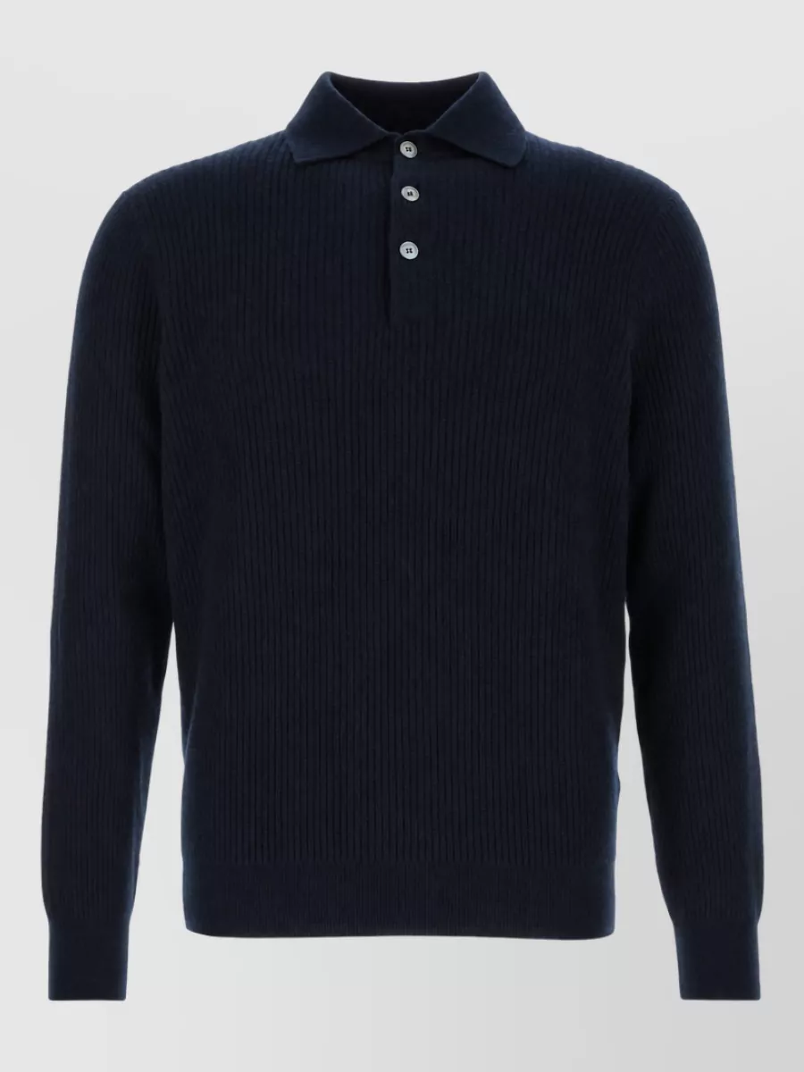 Fedeli cashmere wool polo jumper