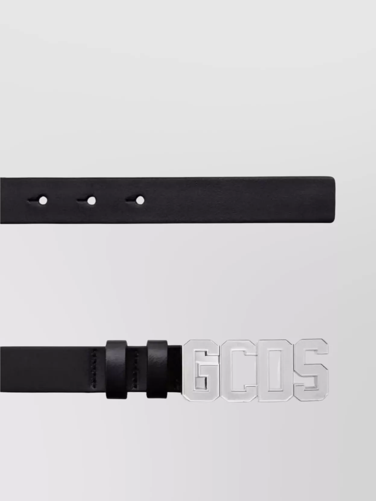 Gcds Logo Leather Belt With Adjustable Length And Loops