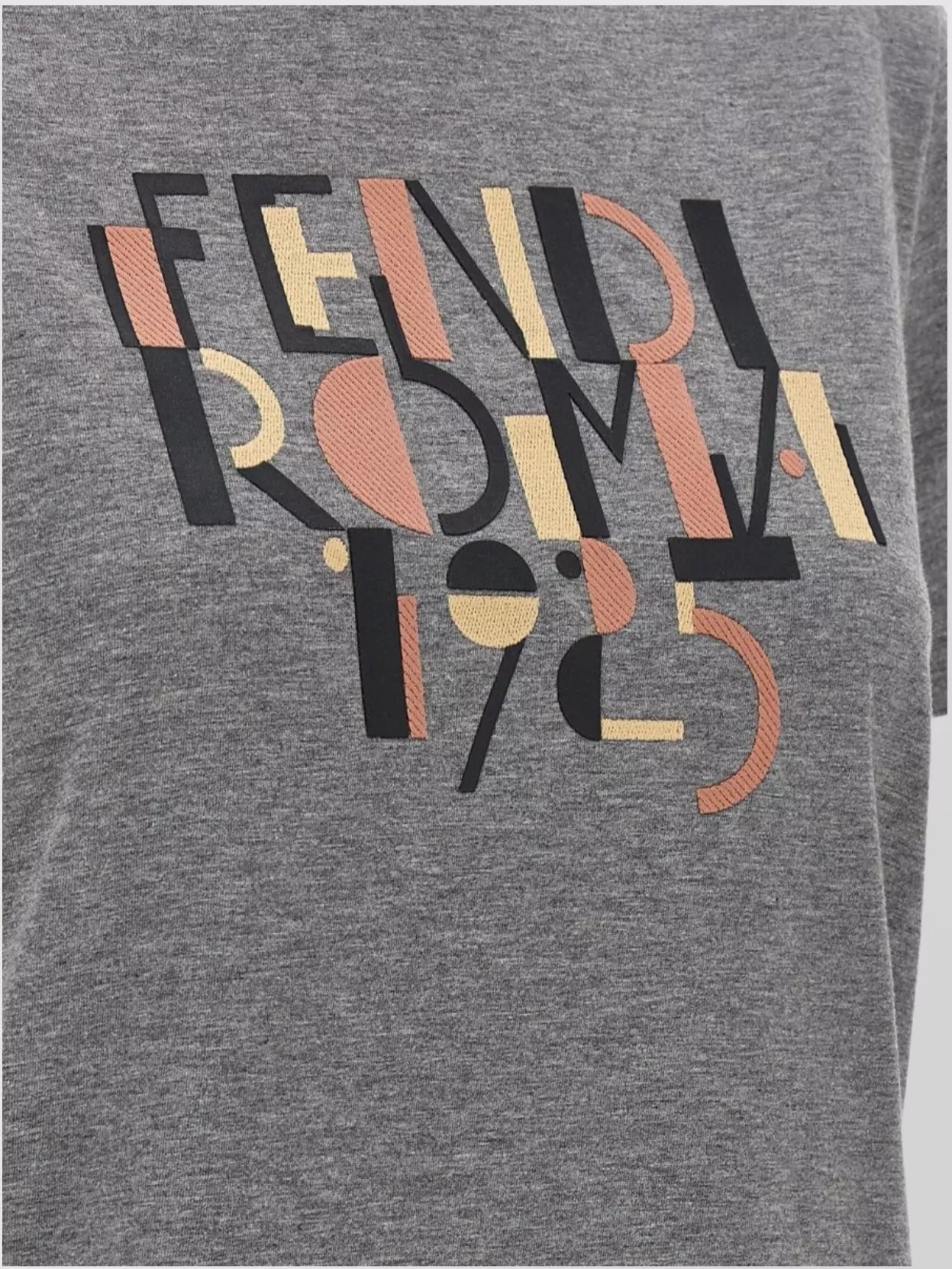 Fendi 'Roma 1925' Crew Neck Graphic Print T-Shirt
