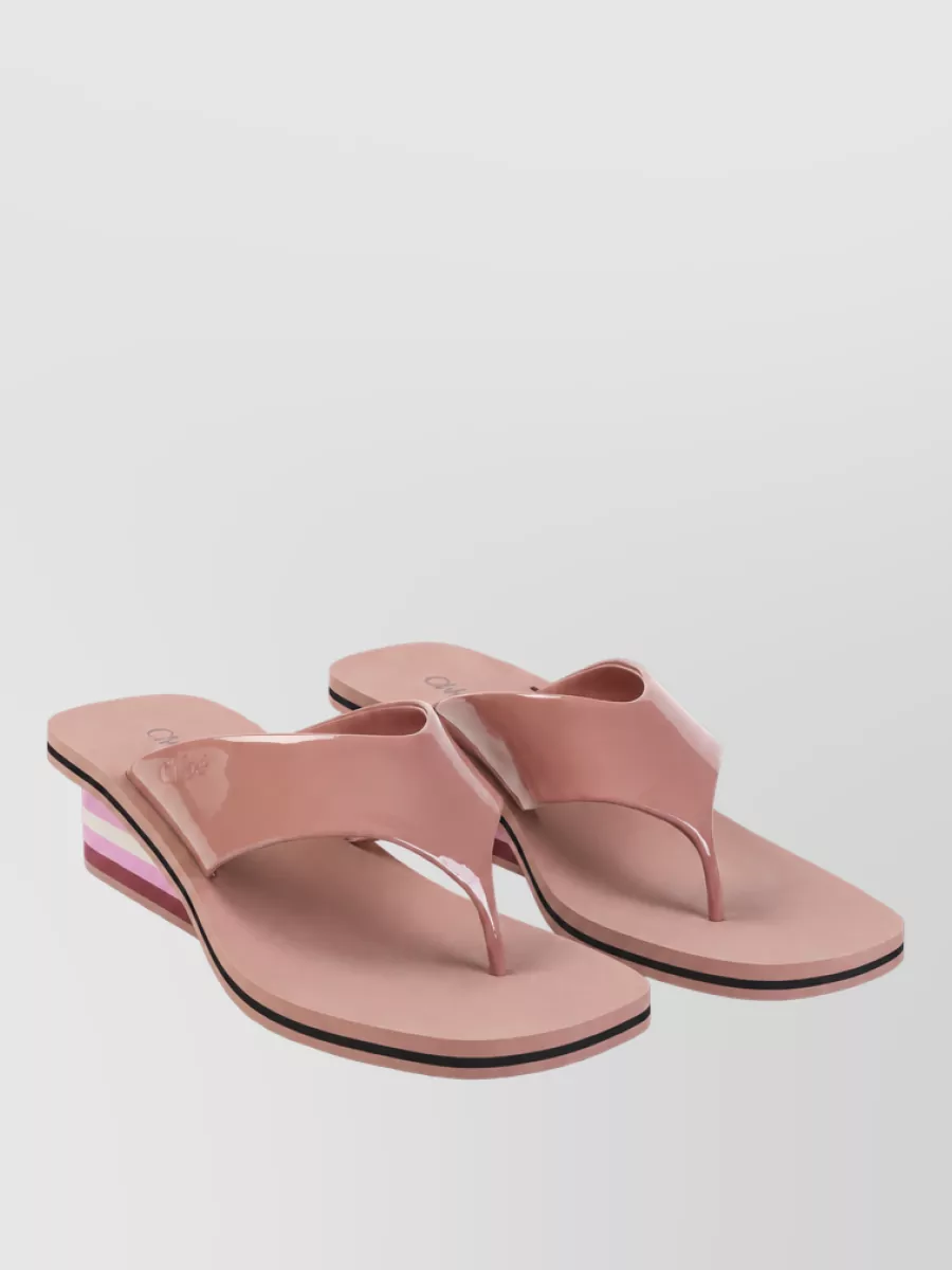 Chloé Leather Thong Slides